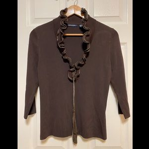 Ruffle collar sweater